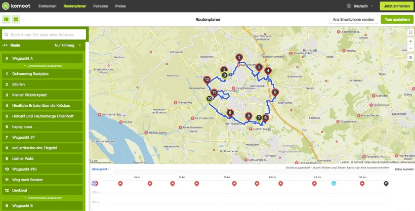 Wanderung um Elmshorn Komoot